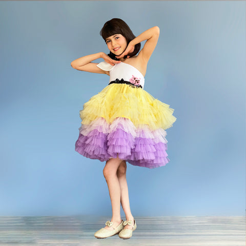 Pre-Order: Ruffled One Shoulder Dress