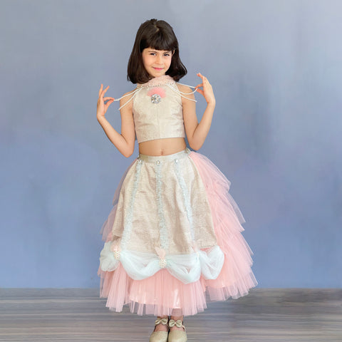 Pre-Order: Kiddie brocade ghaghra choli