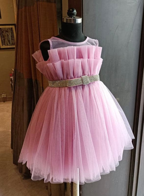 Pre-Order: Pink Swarovski Bloom dress