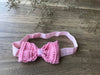 Bow Elastic Hairband -Pink