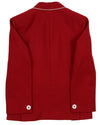 Pre-Order: Red Notch Collar Blazer with Piping detail on Collar