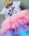 Pre-Order: Unicorn Multicolored Multilayered Dress