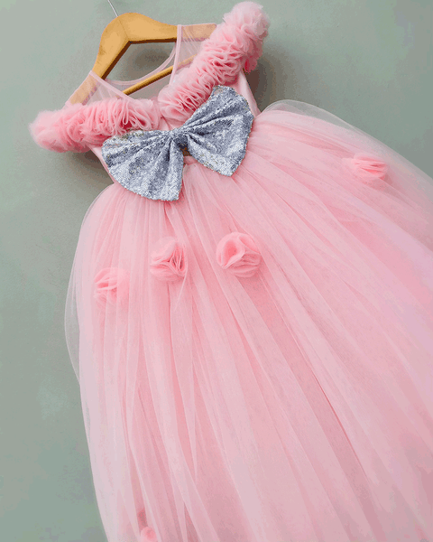 Pre-Order: Pink Gown with Detachable trail