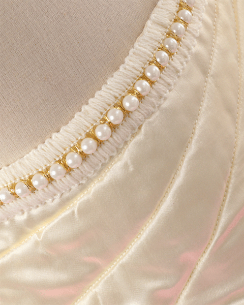 Pre-Order: Satin with Net flared dress with Flower appliques-Pink