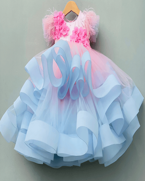 Pre-Order: Pink Blue Ombre Gown