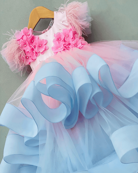 Pre-Order: Pink Blue Ombre Gown