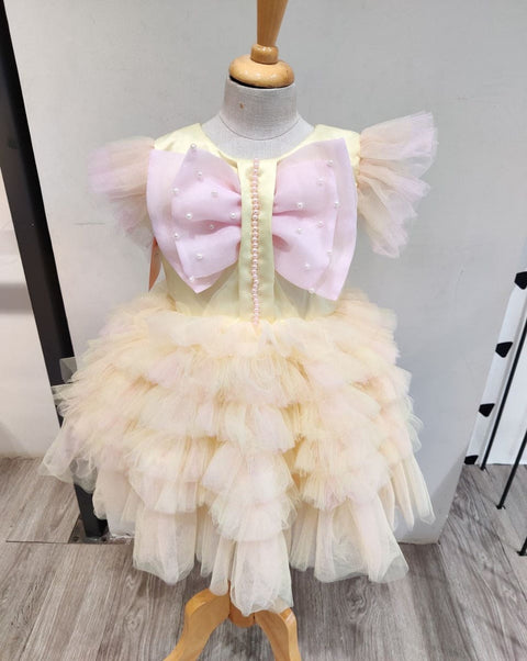Pre-Order: Yellow Front Bow Dress