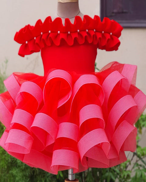 Pre-Order: Red Ruffle dress
