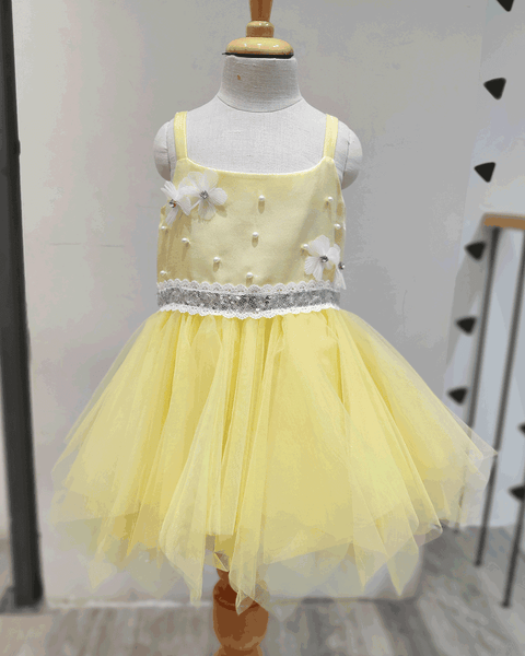Pre-Order: Yellow Handkerchief Tulle Dress