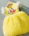 Pre-Order: Yellow Monogram Flamingo Theme Dress