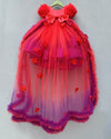 Pre-Order: Purple Red High Low Gown with Trail