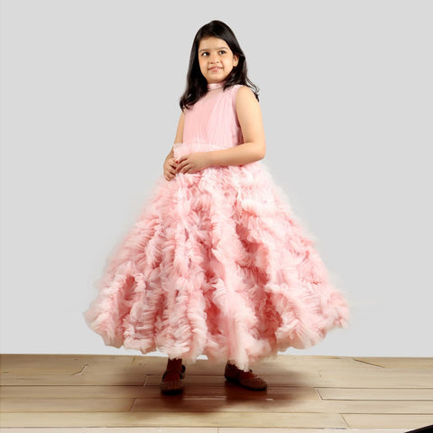 Pre-Order: Old Rose Gown with Frill Ghera