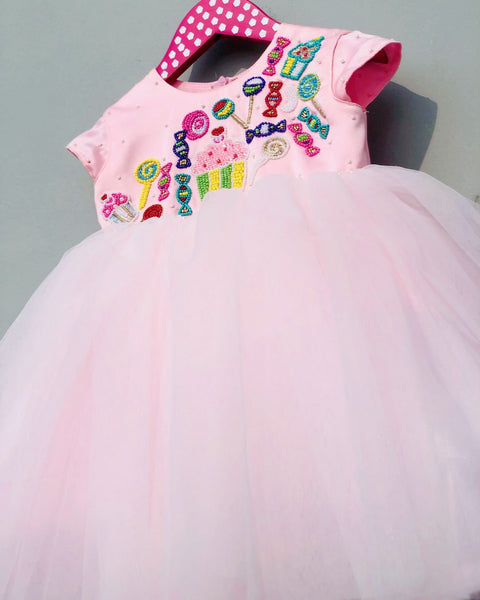 Pre-Order: Hand Embellished Ice-Cream Dress