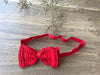 Bow Elastic Hairband -Red