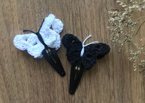 Butterfly Snap Clips -Combo - Set of 2 (Black/White)