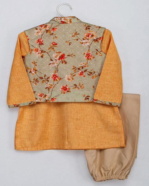 Pre-Order: Pistachio Green Jacket Set with Churidar