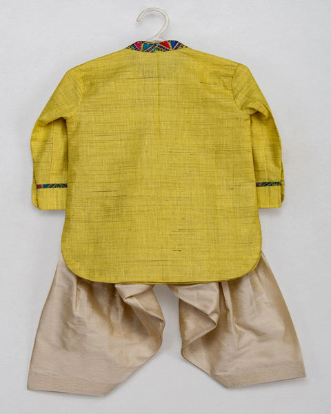 Pre-Order: Gujrati Print Jacket with Green Pathani and Patiala