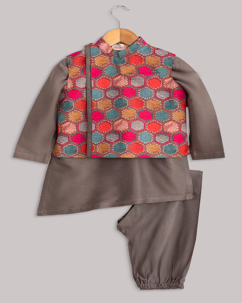 Pre-Order: Hexagon Print Jacket Set