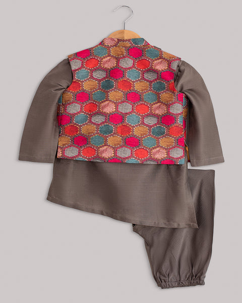 Pre-Order: Hexagon Print Jacket Set