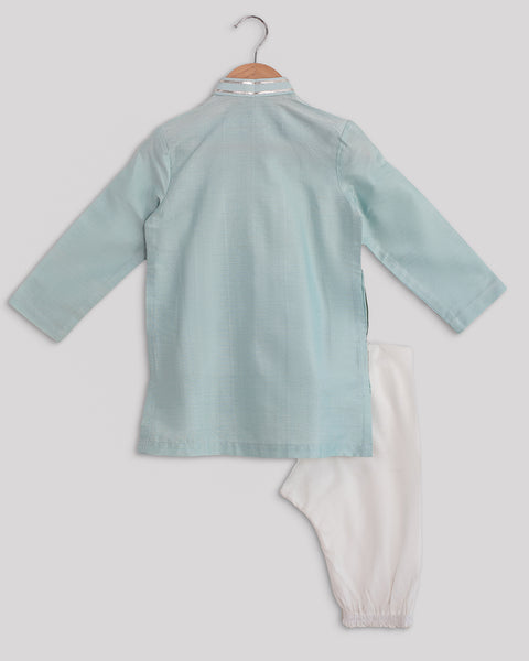 Pre-Order: Powder Blue Gota Kurta Set