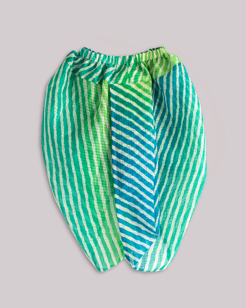 Pre-Order: Yellow Moti Booti Angrakha with Green Leheriya Dhoti