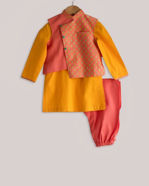 Pre-Order: Peacock Feather Printed Jacket Set