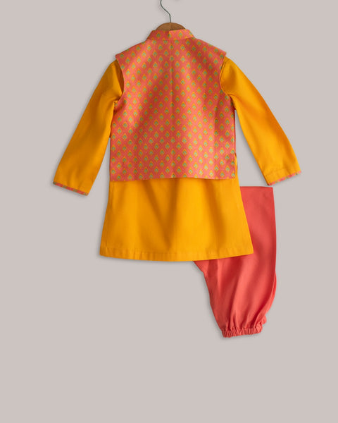 Pre-Order: Peacock Feather Printed Jacket Set