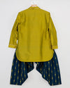 Pre-Order: Green Pathani with Blue Printed Patiala
