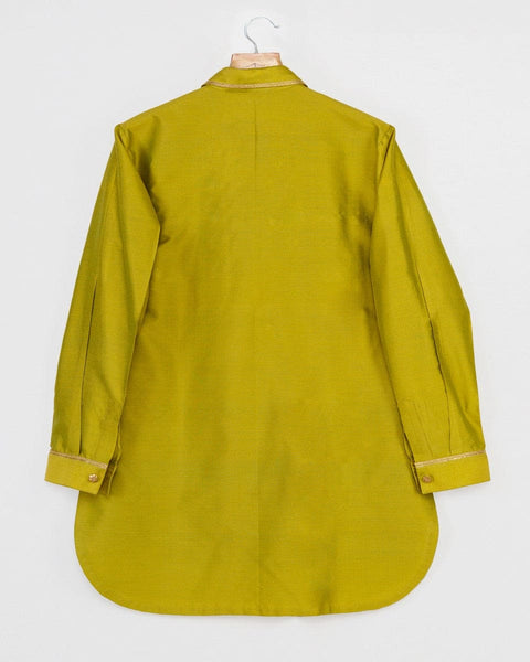 Pre-Order: Green Pathani with Blue Printed Patiala