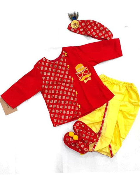 Pre-Order: Red/Yellow Mustache Jamana for Boys