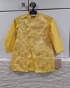 Pre-Order: Yellow Kurta Flap Foil Print Set