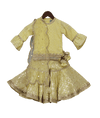 Pre Order: Lemon Yellow Embroidery Kurti with Sharara