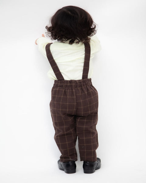 Pre-Order: Lemon Yellow Shirt with Brown Checks Pant