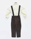 Pre-Order: Lemon Yellow Shirt with Brown Checks Pant