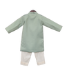 Pre-Order: Light Green Embroidery Ajkan with Churidar