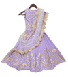 Pre-Order: Light Purple Embroidery Choli with Lehenga