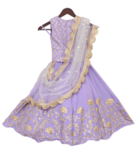 Pre-Order: Light Purple Embroidery Choli with Lehenga