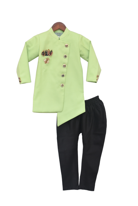 Pre-Order: Lime Green Ajkan with Pant