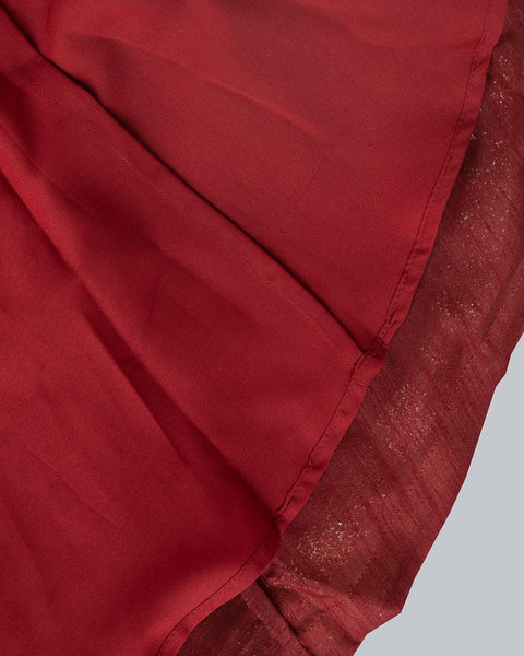 Pre-Order: Red Ghagra Choli with Frill Dupatta