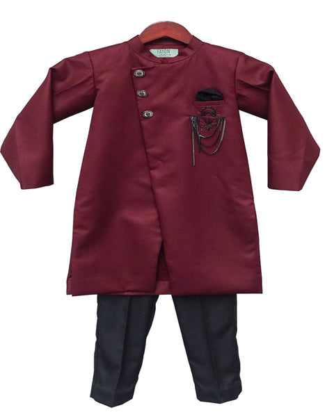 Pre-Order: Maroon Ajkan with Black Pant