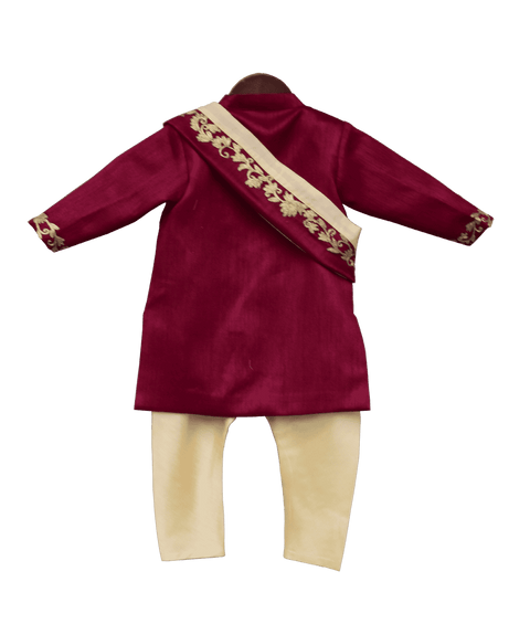 Pre-Order: Maroon Embroidery Ajkan
