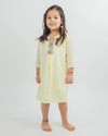 Pre-Order:Cotton Dobby Dress with hand embroidered yoke