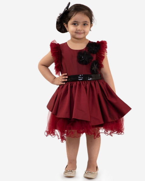 Pre-Order: Eva Marroon Dress