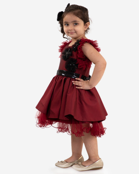 Pre-Order: Eva Marroon Dress