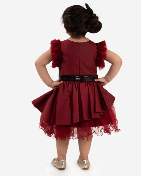 Pre-Order: Eva Marroon Dress