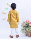 Pre-Order: Mustard Yellow Silk Kurta with Chudidar