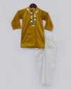 Pre-Order: Mustard Yellow Silk Kurta with Chudidar