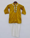 Pre-Order: Mustard Yellow Silk Kurta with Chudidar