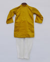 Pre-Order: Mustard Yellow Silk Kurta with Chudidar