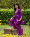 Purple Kurti and Sharara Set